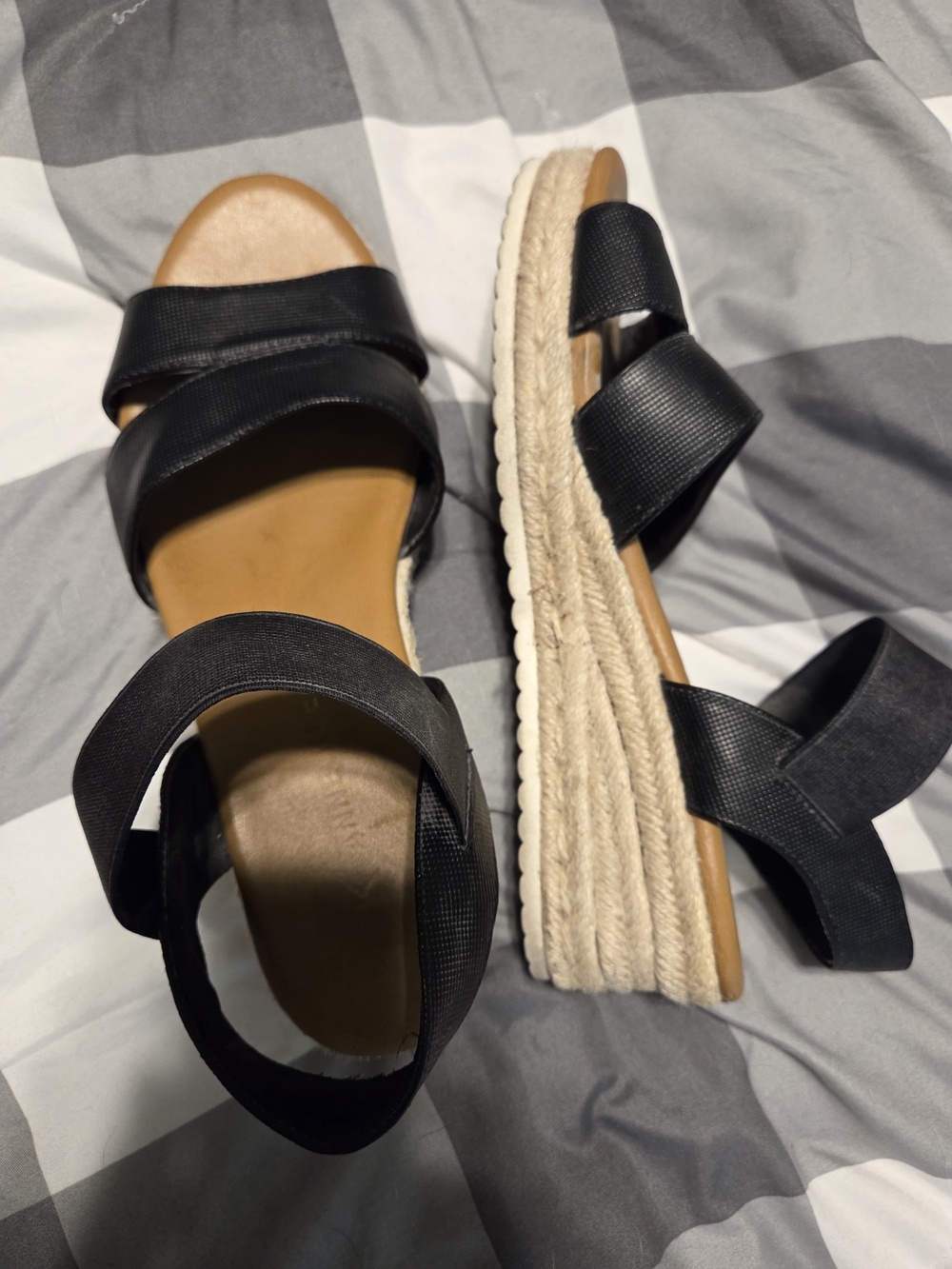 AK Women's Black Espadrille Sandals